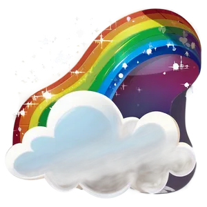 Cloud Cartoon With Rainbow Png Uvj PNG Image