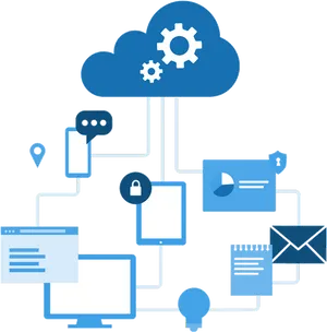 Cloud Computing Concept Illustration PNG Image