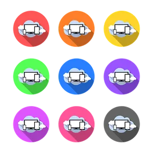 Cloud Computing Icons Set PNG Image