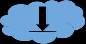 Cloud Download Icon PNG with transparent background