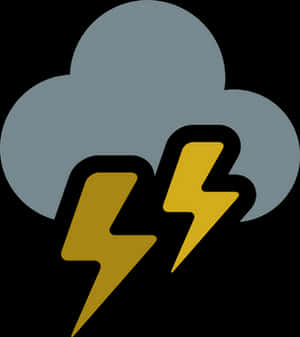 Cloud Lightning Icon PNG image with transparent background