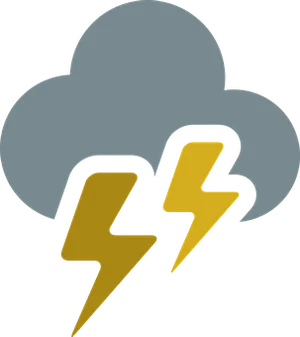 Cloud Lightning Icon PNG Image