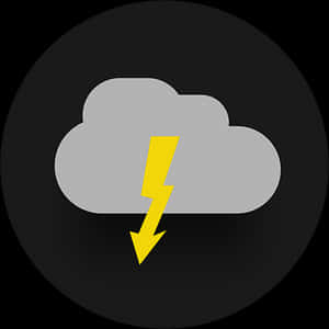 Cloud Lightning Icon PNG image with transparent background