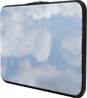 Cloud Print Laptop Sleeve Case PNG image with transparent background