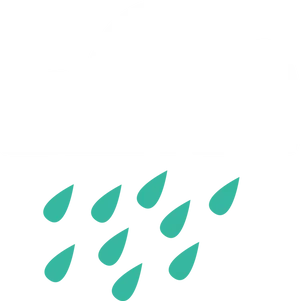 Cloud Rain Drops Icon PNG Image