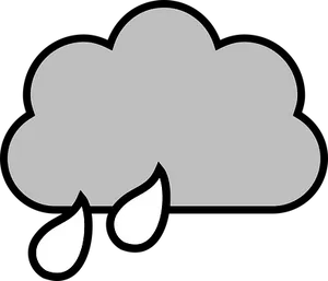 Cloud Rain Drops Icon PNG Image