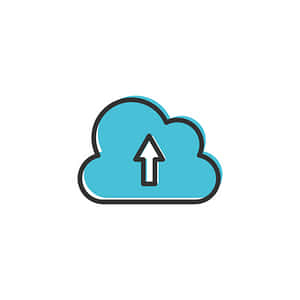 Cloud Upload Icon PNG with transparent background