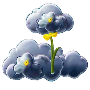 Cloud With Flowers Png Puk PNG Image