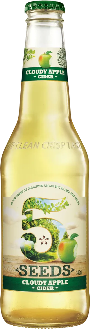 Cloudy Apple Cider Bottle PNG Image