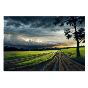 Cloudy Sky Over Fields PNG blt PNG with transparent background
