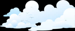Cloudy Sky Vector Illustration PNG image with transparent background
