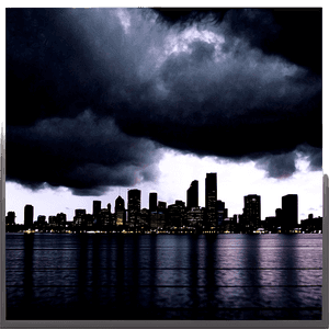 Cloudy Skyline City PNG 99 PNG with transparent background