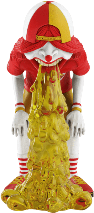 Clown Figure Vomiting PNG image with transparent background