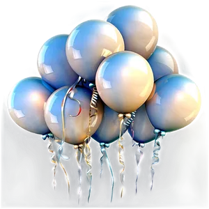 Cluster Of White Balloons Png Prg PNG Image