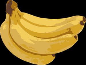 Clusterof Bananas Illustration PNG image with transparent background