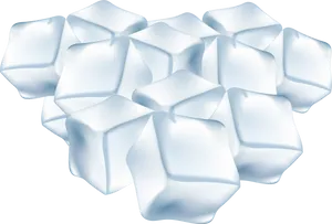 Clusterof Ice Cubes Graphic PNG Image