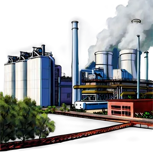 Coal Burning Power Station Png 06132024 PNG Image