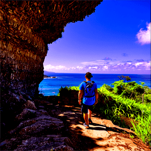 Coastal Cliff Walk PNG 06202024 PNG with transparent background