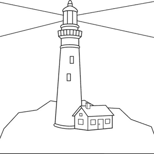 Lighthouse Images Clip Art Fish Clipart Hatenylo - Lighthouse Cartoon Black And White PNG image with transparent background