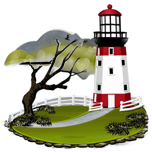Coastal Lighthouse Scene PNG kgp97 PNG image with transparent background