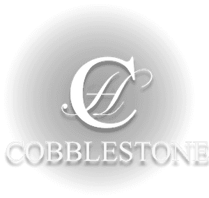 Cobblestone Logo Black Background PNG