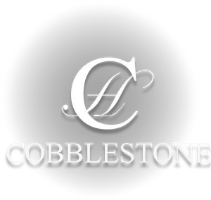 Cobblestone Logo Black Background PNG Image