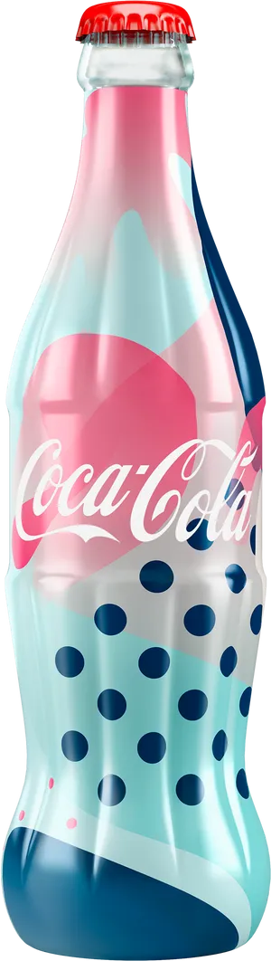 Coca Cola Artistic Bottle Design PNG Image