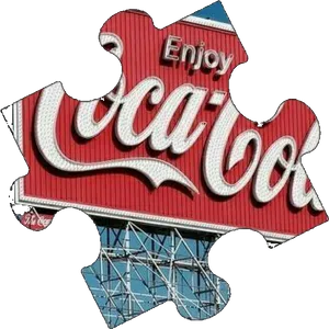 Coca Cola Sign Puzzle Overlay PNG Image