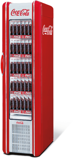 Retro Coca Cola Fridge PNG image with transparent background