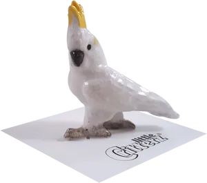 Cockatoo Figurineon Display PNG Image