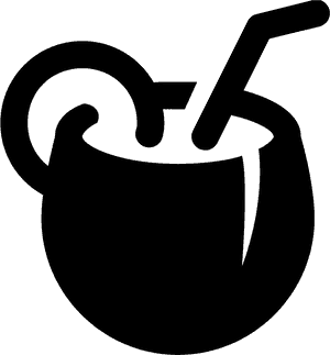 Coconut Cocktail Icon Free - Png Cocktail Icon, Transparent Png PNG image with transparent background