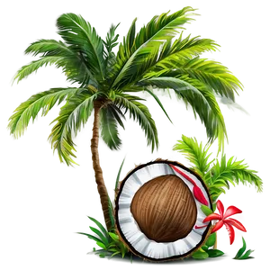 Coconut Tree And Sea Png Igw31 PNG Image