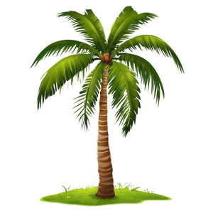 Coconut Tree on Island PNG lcj61 PNG