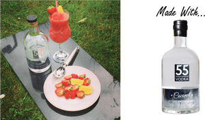 Coconut Vodka Summer Drinks Setup PNG
