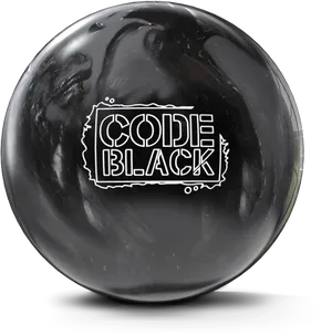 Code Black Bowling Ball PNG Image