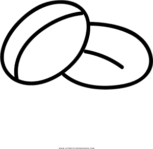 Coffee Beans Sketch Art PNG with transparent background