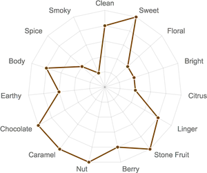 Coffee Flavor Profile Radar Chart Nicaragua PNG Image