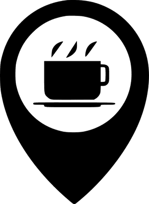 Coffee Location Icon PNG with transparent background