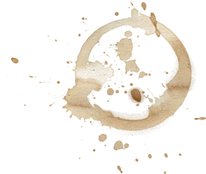 Coffee Stain Splash Artwork PNG Image