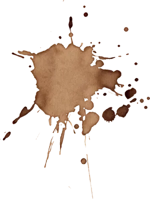 Coffee Stain Splashon Blue Background.png PNG Image