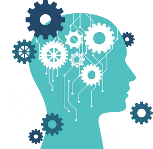 Cognitive Gears Graphic PNG Image