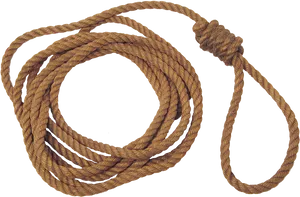 Coiled Rope With Noose Knot PNG Image