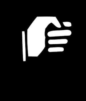 Coin Hand Silhouette Icon PNG with transparent background