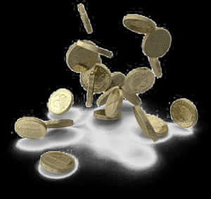 Falling Coins Download Hd Png - Coins Falling Pound Png, Transparent Png PNG image with transparent background