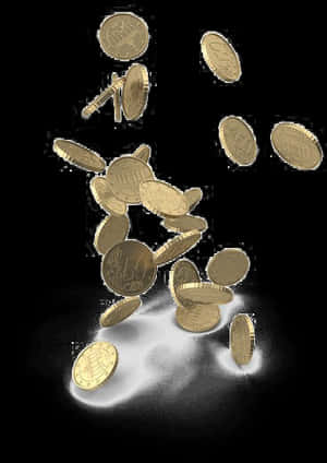 Falling Coins Picture Free Download Png Hd - Euro Coins Falling Png, Transparent Png PNG image with transparent background
