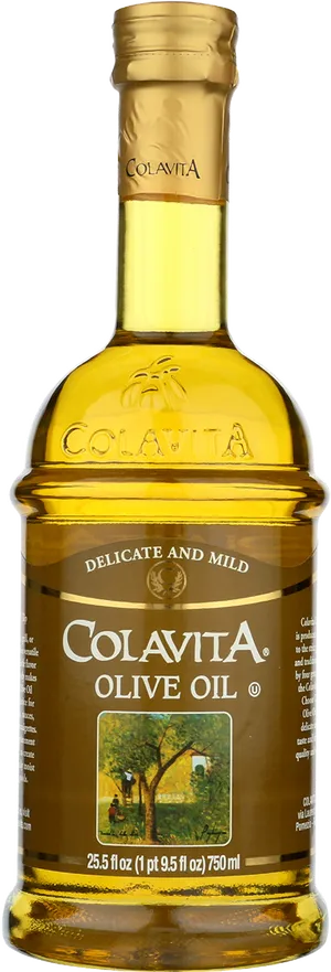 Colavita Delicate Mild Olive Oil Bottle PNG Image