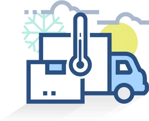 Cold Chain Logistics Illustration PNG Image