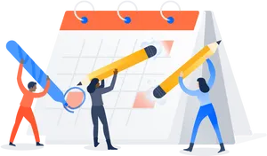 Collaborative Planning Illustration PNG Image