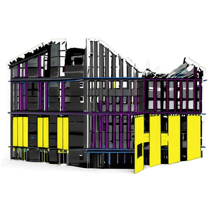 Collapsed Building Silhouette PNG qxe2 PNG