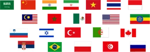 Collectionof World Flags PNG Image